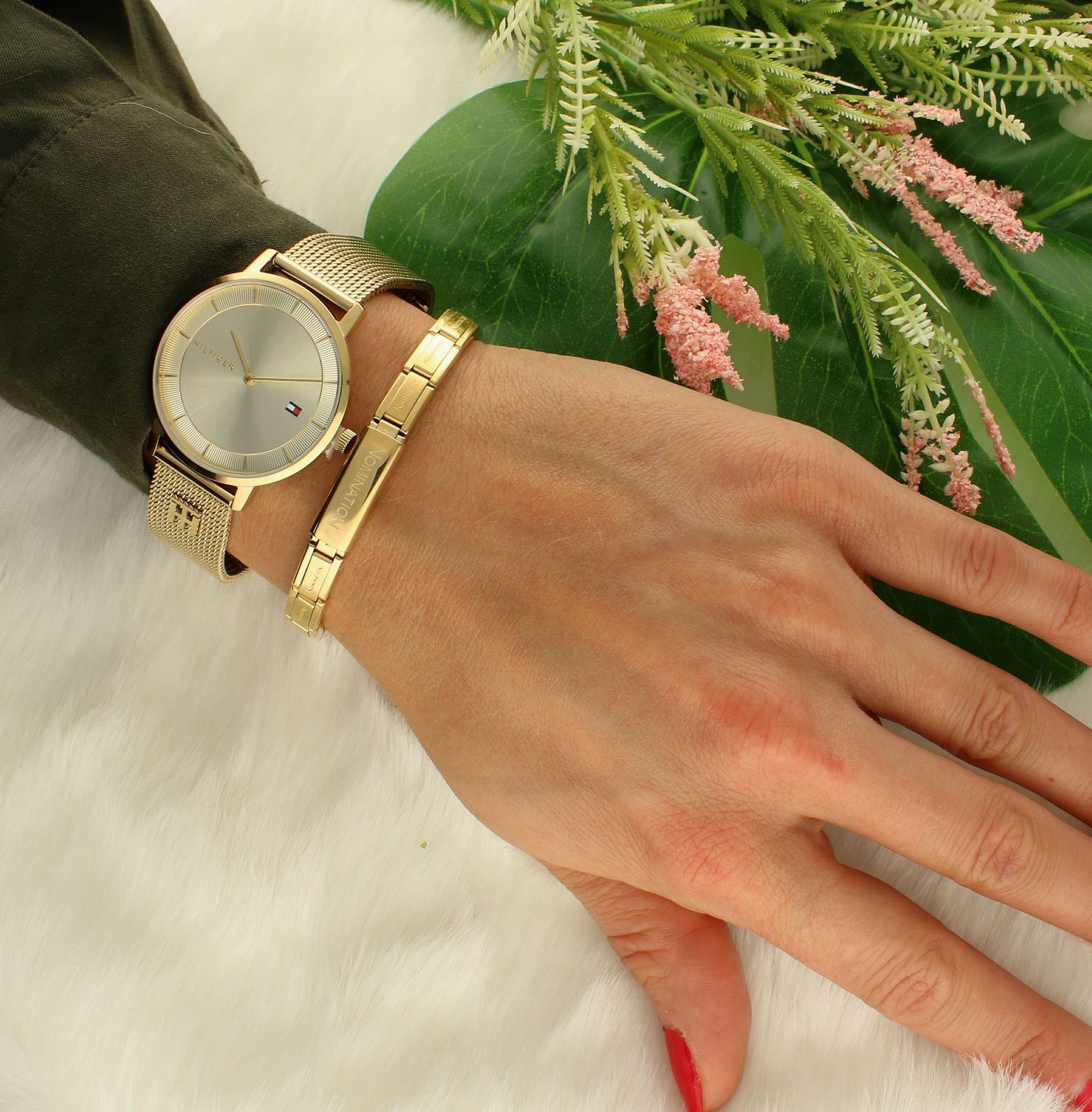 Bransoletka Nomination Trendsetter złota do graweru z blaszką ozdobiona cyrkonią 021148 012.jpg